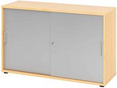 Thumbnail - HAMMERBACHER Schiebetürenschrank, V1752S/3/S/BS ahorn, silber 1 Fachboden 120,0 x 40,0 x 74,8 cm