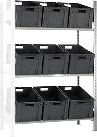 SCHULTE Anbau-Schrägbodenregal L MULTIplus150 13698 lichtgrau 100,0 x 60,0 x 200,0 cm