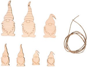 Thumbnail - Rayher Bastelholz natur Holzmotive Wichtel, 7 St.