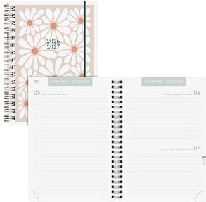 BRUNNEN Schülerkalender Bloom 2026/2027 beige, weiß, orange, 1 St.