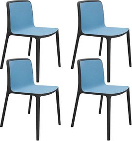 4 fm Besucherstühle Cento 4260761571959 hellblau Kunststoff