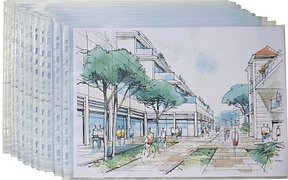 25 OXFORD Prospekthüllen DIN A3 quer transparent genarbt 0,09 mm