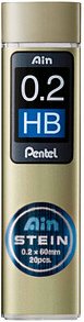 Thumbnail - Pentel Ain Stein C272W Feinminen-Bleistiftminen schwarz HB 0,2 mm, 20 St.