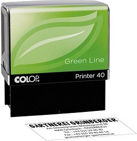 Thumbnail - COLOP Textstempel, individualisierbar Printer 40 Green Line selbstfärbend schwarz ohne Logo, 1 St.