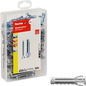 Thumbnail - fischer Meister-Box Wohnraum 513777 Dübel- und Schrauben-Sortiment, 160-teilig