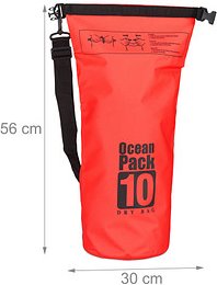 Thumbnail - relaxdays Dry Bag Ocean Pack LKW-Plane rot 10,0 l