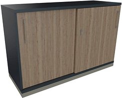 fm Schiebetürenschrank Oldenburg, 4260649686225 lavagrau, eiche natur 1 Fachboden 120,0 x 44,2 x 78,1 cm