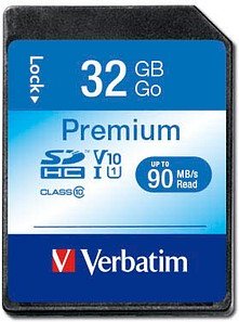 verbatim Speicherkarte SDHC-Card Premium, 32 GB, 1 St.