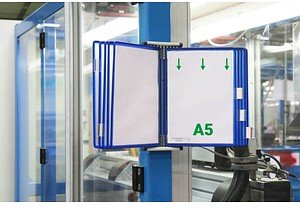 Thumbnail - tarifold Wand-Sichttafelsystem 415101 DIN A5 blau mit 10 St. Sichttafeln, 1 St.