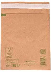 aroFAIR® Polstertaschen Gr. 3/C braun für DIN A5, 100 St.