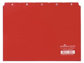 DURABLE Karteikartenregister A-Z rot