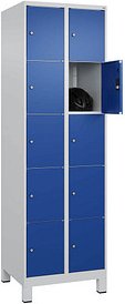 CP Schließfachschrank Classic Plus enzianblau, lichtgrau 080010-205 S10003, 10 Schließfächer 60,0 x 50,0 x 195,0 cm