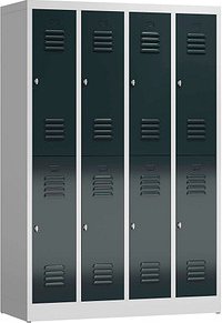 ClassiX Spind anthrazit, lichtgrau X-520248, 8 Schließfächer 118,5 x 50,0 x 180,0 cm