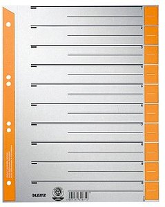 Thumbnail - LEITZ Trennblätter 1652 DIN A4 1-0 orange, 230 g/qm, 100 St.