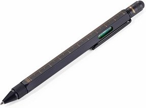 Thumbnail - TROIKA® Kugelschreiber CONSTRUCTION schwarz, Schreibfarbe: schwarz, 1 St.