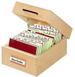 HAN Karteikasten DIN A5 für 900 Karteikarten braun mit Deckel