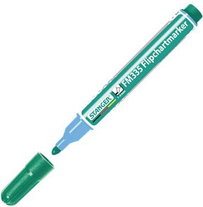 Thumbnail - STANGER FM335 Flipchart-Marker grün 1,0 - 3,0 mm, 1 St.