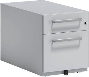 BISLEY Note Rollcontainer lichtgrau 2 Auszüge 42,0 x 77,5 x 49,5 cm