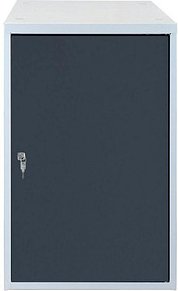 ADB Metallschrank 41940 anthrazitgrau, lichtgrau 53,0 x 70,0 x 80,0 cm, aufgebaut