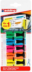 Thumbnail - 4 + 1 GRATIS: edding 7 Mini Textmarker farbsortiert, 4 St. + GRATIS 1 St.