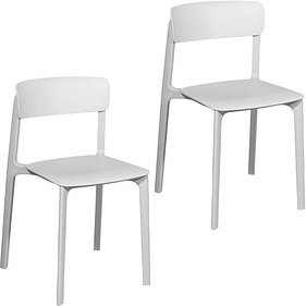 meet powered by PAPERFLOW Gartenstühle OTHO weiß, 2 St.