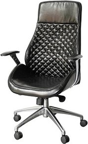 Bürostuhl Pantera high, 212600 Kunstleder schwarz, Gestell chrom