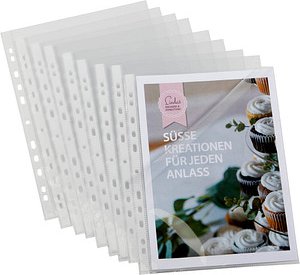 100 EICHNER Prospekthüllen DIN A4 glasklar glatt 0,10 mm