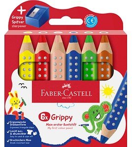 FABER-CASTELL Grippy Malset farbsortiert, 6 St.