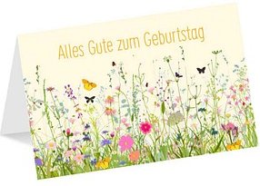 LUMA Geburtstagskarte Blumenwiese LU2838 DIN B6, 1 St.