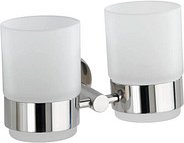 WENKO Zahnputzbecher Duo Bosio silber, glänzend, 1 St.