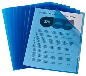 100 LEITZ Sichthüllen 4000 DIN A4 blau genarbt 0,13 mm