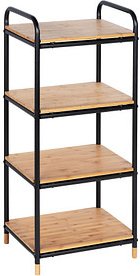 Thumbnail - WENKO Beistellregal Loft braun, schwarz 42,0 x 33,5 x 94,5 cm, 1 St.