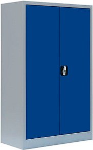 LÜLLMANN Metallschrank 530291 enzianblau, lichtgrau 2 Fachböden 80,0 x 38,3 x 120,0 cm, aufgebaut, 1 St.
