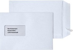 STEINMETZ Versandtaschen DIN C5 mit Fenster weiß 500 St.