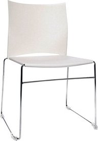 4 Topstar Besucherstühle W-Chair CH490-2 weiß Kunststoff