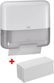 TORK Papierhandtuchspender-Set Elevation H3 Classic Mini 953101 weiß Kunststoff, 1 Set