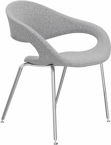 fm Besucherstuhl Elan 4260761571355 hellgrau Stoff