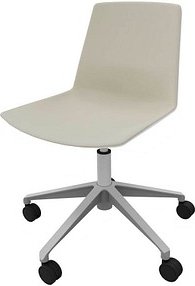 Quadrifoglio Besucherstuhl Clue OCLUEA01 BA B01/009 beige, weiß Stoff, 1 St.