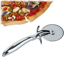 relaxdays Pizzaschneider silber