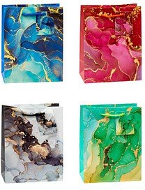 Thumbnail - 12 TSI Geschenktüten MARMOR blau, rot, grün, grau 18,0 x 23,0 cm