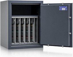 ISS safe4key Schlüsseltresor grau mit 280 Haken, Doppelbartschloss, 50,0 x 42,0 x 65,0 cm, 1 St.