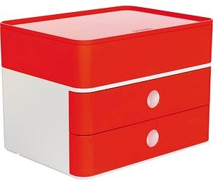 HAN Schubladenbox Smart Box plus ALLISON rot 1100-17, DIN A5 mit 3 Schubladen, 1 St.