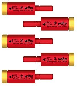 Thumbnail - wiha Schraubenausdreher-Set easyTorque Adapter electric 0,8-4,0 Nm 41479 5-tlg.