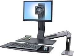 ergotron Monitor-Maus-Tastatur-Halterung Work-Fit A Single 24-317-026 schwarz, silber für 1 Monitor, 1 Tastatur, 1 Maus,...
