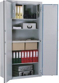 ISS Sicherheitsschrank Düsseldorf Mettmann VIII Sicherheitsstufe S2 nach EN14450 mit Feuerschutz lichtgrau 95,5 x 52,7 x...