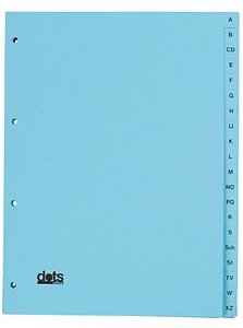 dots Ordnerregister DIN A4 Vollformat A-Z blau 20-teilig, 5 Satz