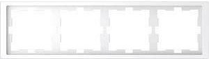 Thumbnail - MERTEN 4-fach Steckdosenrahmen weiß 29,4 x 8,1 cm, 1 St.
