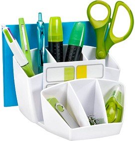 cep Schreibtisch-Organizer Riviera polarweiß Polystyrol 6 Fächer 14,3 x 15,8 x 9,3 cm