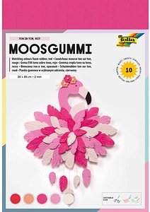 folia Moosgummi TON IN TON rot 10 Blatt
