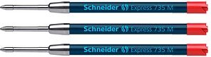Schneider Express 735 Kugelschreiberminen M rot, 3 St.